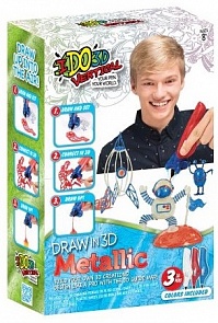 Набор из 3 ручек серии 3D Вертикаль с металлизированной пастой - Космические корабли (RedwooD, 166090)